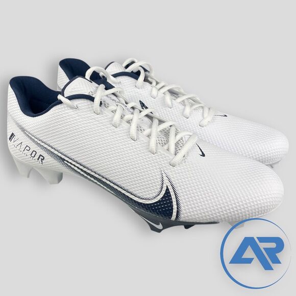 Nike Vapor Edge Speed 360 White Navy Blue Football Cleats Sizes CV6349-102 - Picture 1 of 7